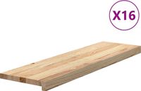 vidaXL Traptreden 16 stuks onbehandeld massief eikenhout