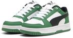 PUMA Rebound Slam Lo Jr Sneakers Kinderen Unisex Lage Sneakers Synthetisch Rubber Veters Groen/Zwart/Wit