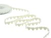 Furlanis H148_35_5 Lint met 340 gewatteerde harten, Stof/Weefsel, Ivoor, 11.00x11.00x2.50 cm