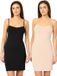 Merry Style Dames Onderjurk - 2-Pack - Nachthemd - kort - V-neck - verstelbare Spaghetti bandjes - Viscose - Zwart/Beige - 3XL
