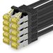 1aTTack.de Cat.7 netwerkkabel 0,5 m zwart 10 stuks Cat7 Ethernetkabel netwerk LAN-kabel onbewerkte kabel 10 Gb/s SFTP PIMF LSZH set patchkabel met RJ45-connector Cat.6a