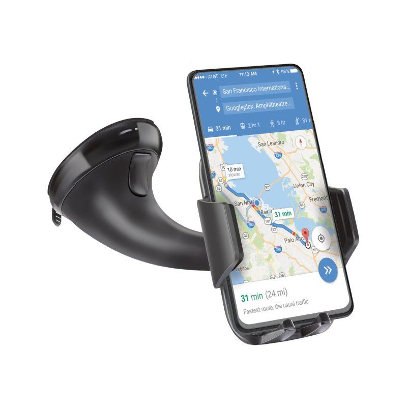 SBS Mobile Car Holder for Smartphones - Black - Suction Cup - iPhone Compatible