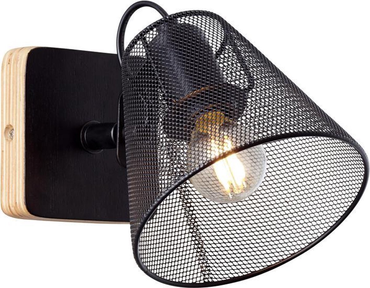 Brilliant WHOLE - Wandlamp - Zwart