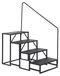 StarTech Kampeerwagen trap - 4 treden - Metalen constructie - Met leuning - Antislip - Draagbaar - Geschikt voor campers en caravans