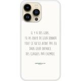 Apple Bedrukt siliconen hoesje compatibel met iPhone 14 Pro Max Citation 01