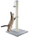 Elzusha Poteau griffoir 86,4 cm haut - Poteau griffoir pour grands chats - Sisal et peluche - Balle suspendue interactive - Base antidérapante - Composants remplaçables - Poteau griffoir pour chat