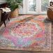 Safavieh Boho Indoor Geweven Rechthoek Vloerkleed, Crystal Collection, CRS502, Oranje/Lichtblauw, 91 X 152 cm