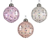 Decoris Kerstbal glas d8 cm a3 LV