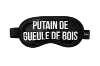 FISURA - Koud gelmasker "P*tain de geule de bois". Zwart koud oogmasker. Gelmasker voor gezwollen ogen en donkere kringen. Verfrissend oogmasker met boodschap. 18,5 cm x 9 cm