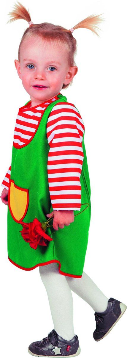 Wilbers Peuter Kostuum Groene Jurk - Maat 74-80 - Polyester