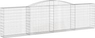 vidaXL Mur en gabion voûté 400x30x100/120 cm fer galvanisé