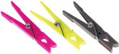 5Five Wasknijpers - 24x stuks - 7,5 cm - kunststof - multi kleuren