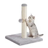 Feandrea Krabpaal, Sisal Krabstam voor Kittens, met Speelbal | Stabiel Krabmeubel voor Meubelbescherming, 42 x 22 x 15 cm, Lichtgrijs, CLAWFY Collectie PCA044G101