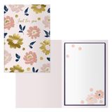 DOHE - Generieke wenskaarten (elke situatie) - Verpakking van 6 stuks - Afmetingen: 11,5 x 17 cm (gesloten) - Inclusief envelop voor het opbergen van de kaart - Model Flowers