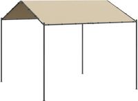 vidaXL Tuinpaviljoen 4x4 m staal en stof beige