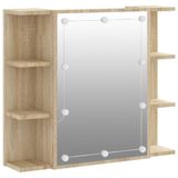 VidaXL Armoire à pharmacie avec éclairage LED 70x16,5x60 cm couleur chêne Sonoma