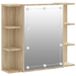 VidaXL Armoire à pharmacie avec éclairage LED 70x16,5x60 cm couleur chêne Sonoma