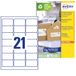 Avery España LR7160-15 zelfklevende etiketten, gerecycled, 315 etiketten, 63,5 x 38,1 mm, DIN A4, 15 vellen