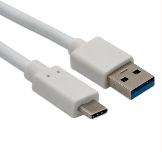 Helos 181543 USB-kabel USB 3.2 Gen 2 (3.1 Gen 2) 1 m USB A USB C Wit