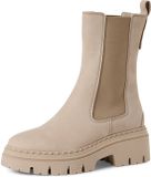 Tamaris - Dames - Laarzen - Beige - Leer - Chelsea boots - 40