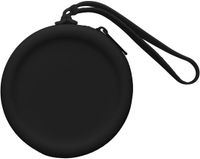 kwmobile siliconen tasje voor draadloze oordopjes in-ear Headphones hoesje - Headset etui 7 x 7 cm - Beschermhoes met rits in zwart