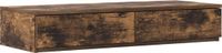 vidaXL Bedlades Gerookt Eiken 90 x 36,5 x 16,5 cm Bewerkt Hout