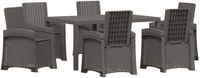 vidaXL Bartafel Set Lichtgrijs en Antracietkleurig Polyrattan