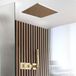 Hudson Reed Lyra Kit de douche encastrable - Pommeau plafonnier 40 x 40 cm & douchette sur clip - Or satiné