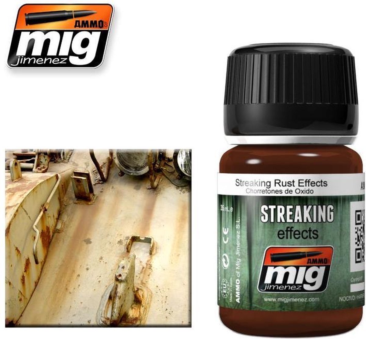 AMMO MIG-1204 Email Streaking Roest Effecten, Multicolor