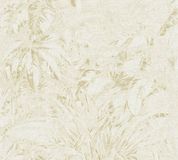 Living Walls BLADEREN BEHANG | Botanisch - Beige Wit Goud
