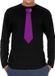 Bellatio Decorations Shoppartners Bv Stropdas paars long sleeve t-shirt zwart voor heren