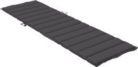vidaXL Ligbedkussen 200x50x4 cm stof gemêleerd antracietkleurig