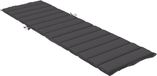 vidaXL Ligbedkussen 200x50x4 cm stof gemêleerd antracietkleurig