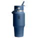 Hydro Flask Wide Flex Straw Travel Bottle 946 ml (32 oz) – Roestvrij Staal, Lekdicht, Past in de Meeste Bekerhouders – Geïsoleerd 24 Uur Koud – Brede Opening, Geschikt voor IJsklontjes – Harbor Blue