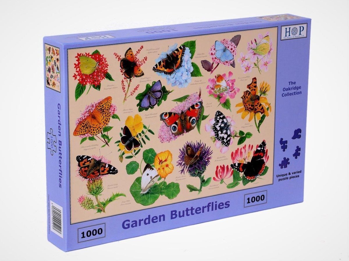 House Of Puzzles Legpuzzel - Garden Butterflies - 1000 Stukjes