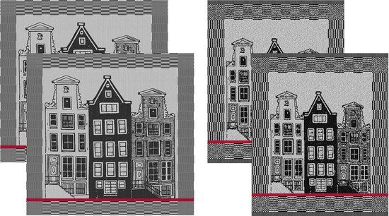 DDDDD Canal Theedoeken en Keukendoeken Set - Zwart