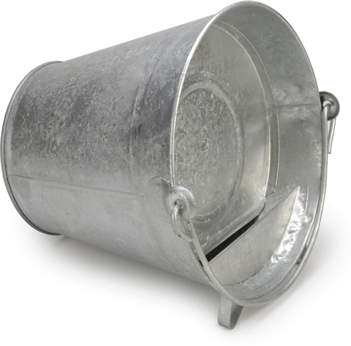 Beeztees Drinkemmer - gegalvaniseerd - 12 liter - grijs