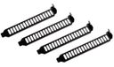 Silverstone SST-AEROSLOTS-BP PCI Slotplaat met ventilatiesleuven, zwart gelakt (4 stuks)