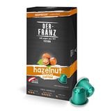 Der-Franz Nespresso-compatibele koffiecapsules, 1 x 10 capsules, hazelnootsmaak