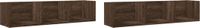 vidaXL Wandkasten 2 stuks 75x18x16,5 cm bewerkt hout bruin eikenkleur