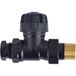 Riko Thermostatisch Ventiel zonder Knop - 1/2" recht + adaptor - Mat/Zwart