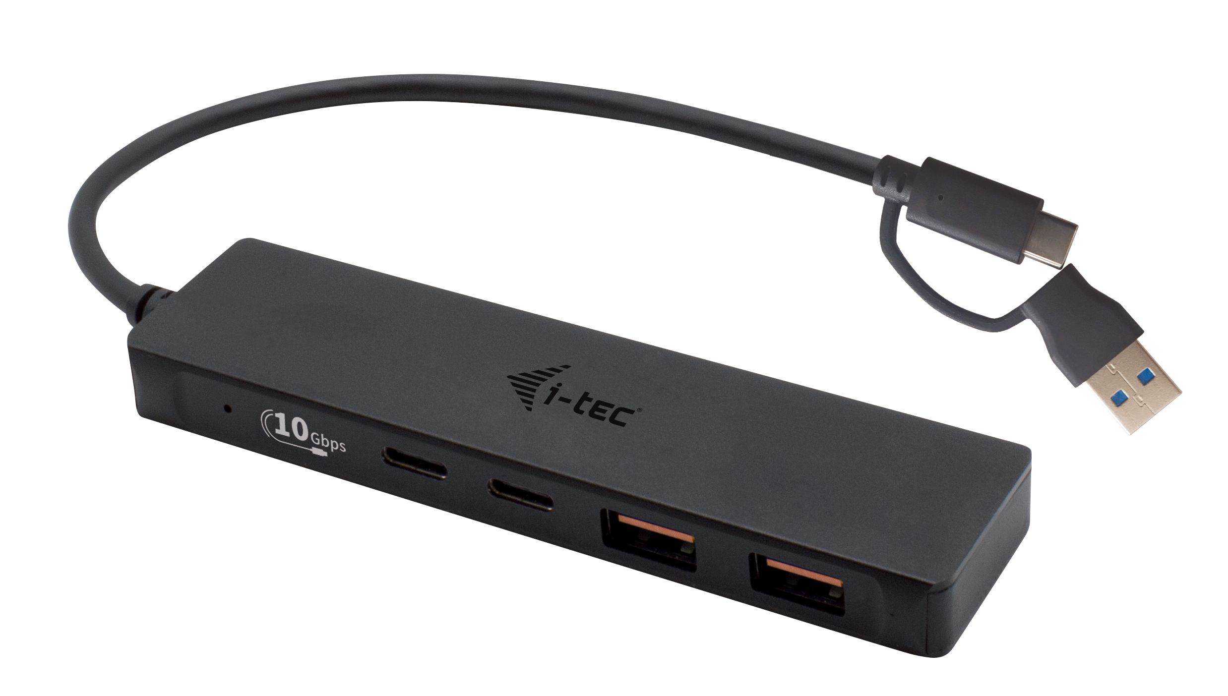 i-tec Metal USB-A/USB-C Hub - 4-in-1 - USB 3.0 - USB-C - Black