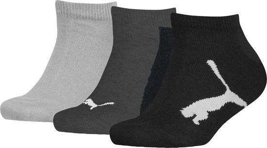 Puma - Kids Sneakersokken - 3 Pack - Maat 35-38 - Zwart