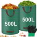 Unyqoos® Set de deux grands sacs de jardin avec gants pour déchets et feuilles