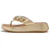 FitFlop F-Mode Ultra-Jewel Leather Toe-Post Sandals BRUIN - Maat 40