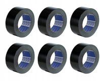 ACIT Amerikaans geweven tape, 6 rollen, 50 mm x 25 m, zwart