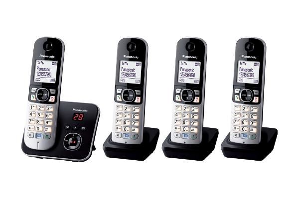 Panasonic KX-TG6824GB - DECT Phone - Answering Machine - Black/Silver