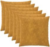 vidaXL - Kussensloop - 6 stuks - HEERLEN - Geel - 80 x 80 cm - Katoensatijn