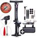 Dunlop Fietspomp met Drukmeter en Fiets Reparatieset 14-delig