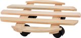 Pro Garden Plantentrolley - Hout - Naturel - Rond - D35 cm